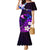 Personalised Hawaii Humuhumu Reef Triggerfish Mermaid Dress Violet With Plumeria LT05 Women Violet - Polynesian Pride