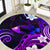 Hawaii Humuhumu Reef Triggerfish Round Carpet Violet With Plumeria LT05 Violet - Polynesian Pride