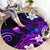 Hawaii Humuhumu Reef Triggerfish Round Carpet Violet With Plumeria LT05 - Polynesian Pride