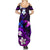 Personalised Hawaii Humuhumu Reef Triggerfish Summer Maxi Dress Violet With Plumeria LT05 - Polynesian Pride