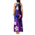 Personalised Hawaii Humuhumu Reef Triggerfish Tank Maxi Dress Violet With Plumeria LT05 - Polynesian Pride