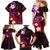 Personalised Hawaii Humuhumu Reef Triggerfish Family Matching Mermaid Dress and Hawaiian Shirt Maroon With Plumeria LT05 - Polynesian Pride