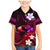 Personalised Hawaii Humuhumu Reef Triggerfish Family Matching Mermaid Dress and Hawaiian Shirt Maroon With Plumeria LT05 Son's Shirt Maroon - Polynesian Pride