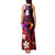 Personalised Hawaii Humuhumu Reef Triggerfish Tank Maxi Dress Maroon With Plumeria LT05 - Polynesian Pride