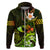 Personalised Hawaii Humuhumu Reef Triggerfish Hoodie Reggae With Plumeria LT05 Zip Hoodie Reggae - Polynesian Pride