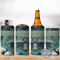 Hawaii Plant Kalo 4 in 1 Can Cooler Tumbler Hawaiian Tapa Pattern LT05 - Polynesian Pride