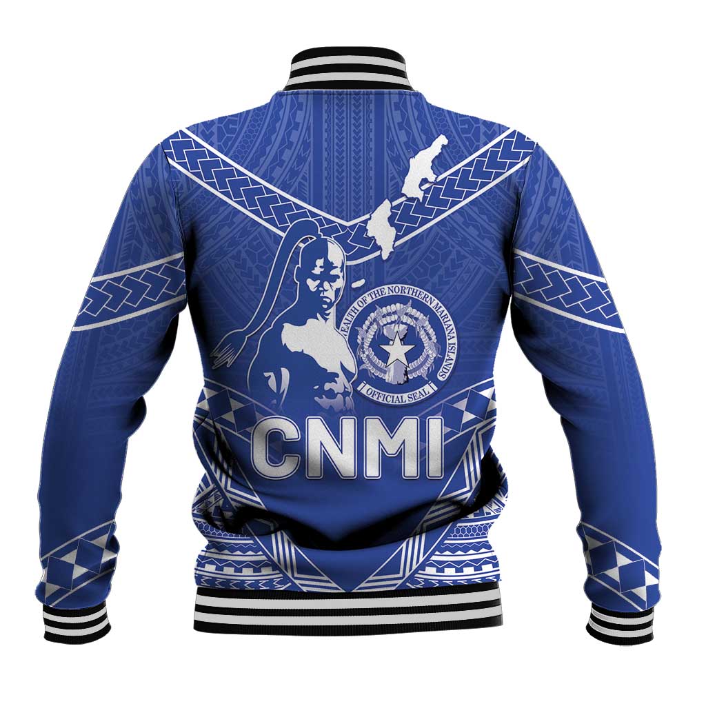 Northern Mariana Islands Baseball Jacket Chamorro Warrior Tribal Pattern LT05 - Polynesian Pride