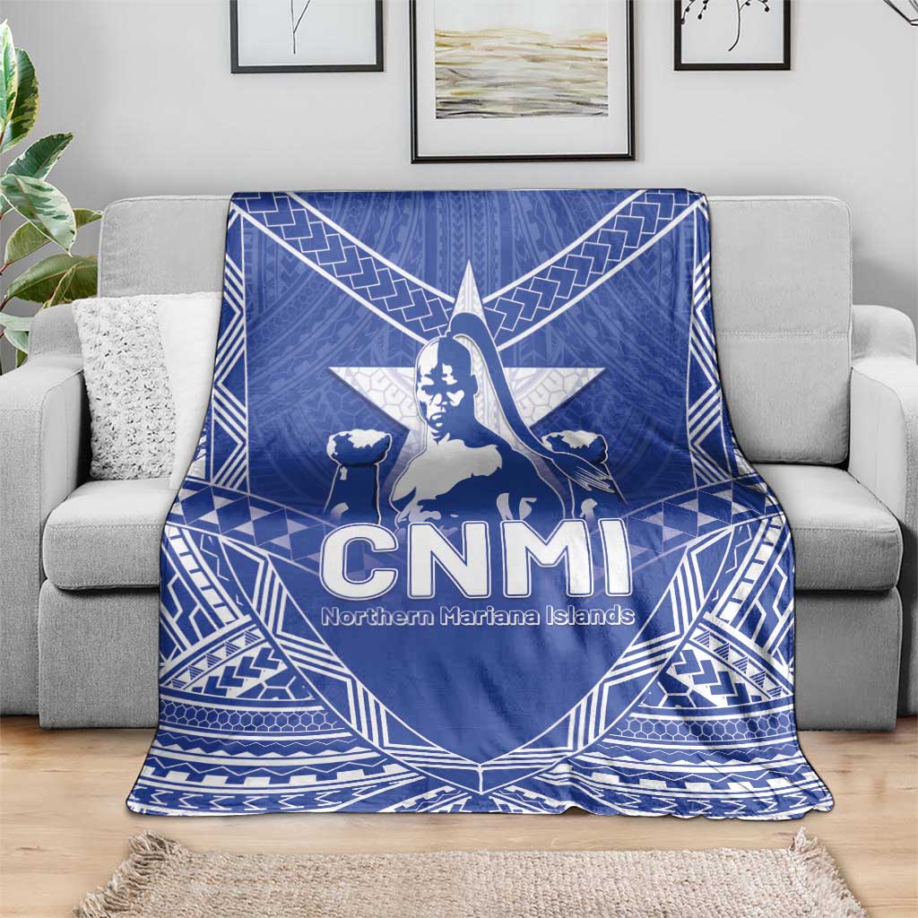Northern Mariana Islands Blanket Chamorro Warrior Tribal Pattern LT05 - Polynesian Pride