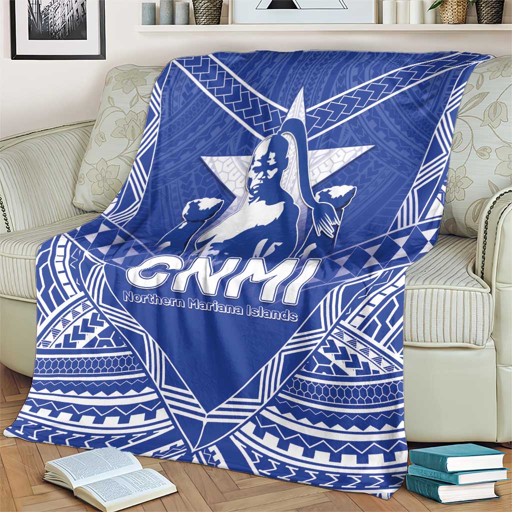 Northern Mariana Islands Blanket Chamorro Warrior Tribal Pattern LT05 - Polynesian Pride
