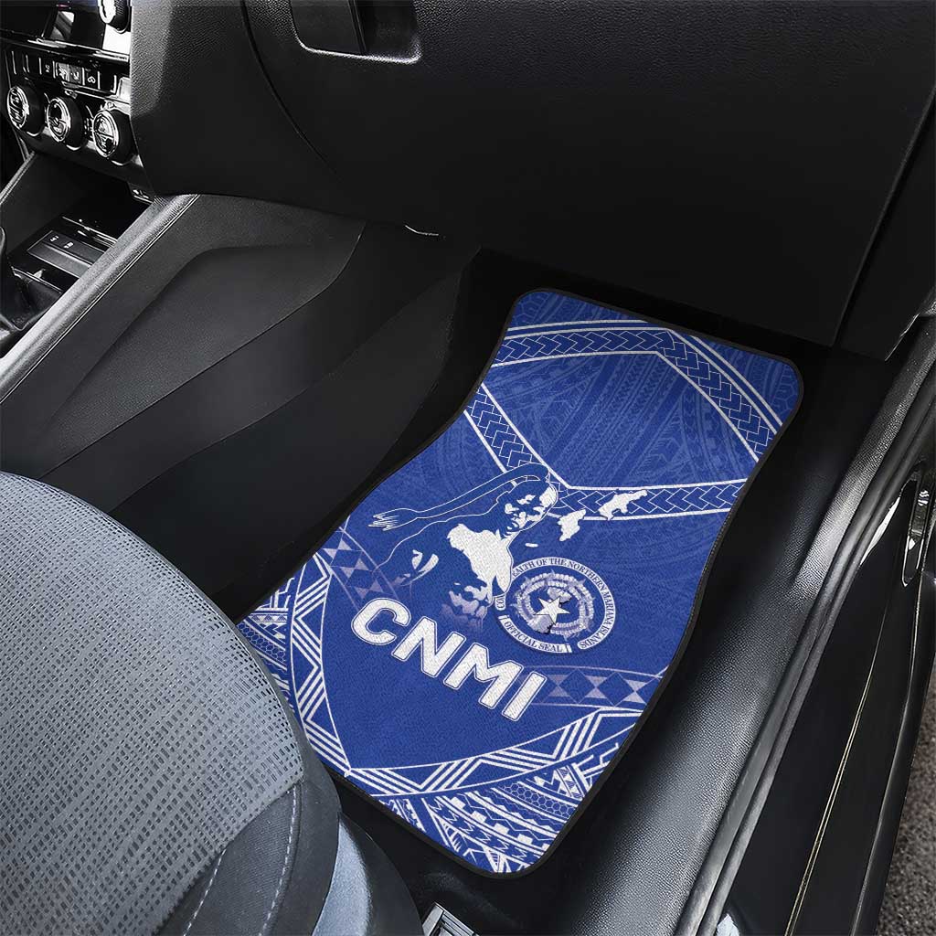 Northern Mariana Islands Car Mats Chamorro Warrior Tribal Pattern LT05 - Polynesian Pride