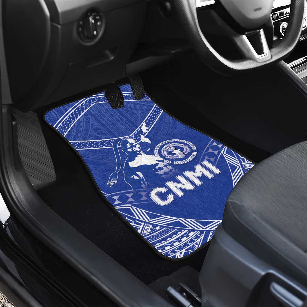 Northern Mariana Islands Car Mats Chamorro Warrior Tribal Pattern LT05 - Polynesian Pride