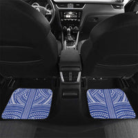 Northern Mariana Islands Car Mats Chamorro Warrior Tribal Pattern LT05 Set 2pcs - Back Blue - Polynesian Pride