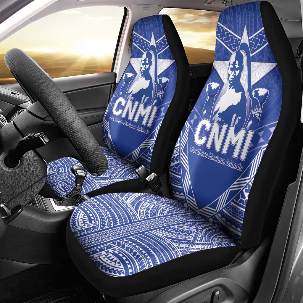 Northern Mariana Islands Car Seat Cover Chamorro Warrior Tribal Pattern LT05 - Polynesian Pride