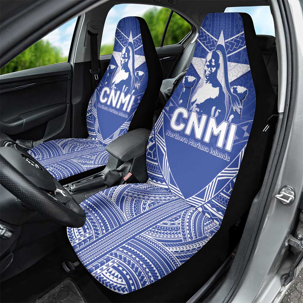 Northern Mariana Islands Car Seat Cover Chamorro Warrior Tribal Pattern LT05 - Polynesian Pride