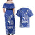 Northern Mariana Islands Couples Matching Off Shoulder Maxi Dress and Hawaiian Shirt Chamorro Warrior Tribal Pattern