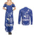 Northern Mariana Islands Couples Matching Summer Maxi Dress and Long Sleeve Button Shirt Chamorro Warrior Tribal Pattern