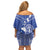 Northern Mariana Islands Family Matching Off Shoulder Short Dress and Hawaiian Shirt Chamorro Warrior Tribal Pattern