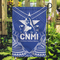 Northern Mariana Islands Garden Flag Chamorro Warrior Tribal Pattern LT05 Garden Flag Blue - Polynesian Pride