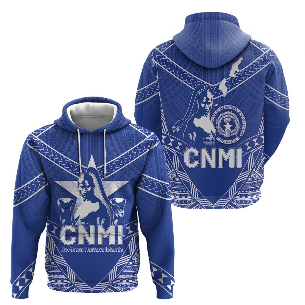 Northern Mariana Islands Hoodie Chamorro Warrior Tribal Pattern LT05 - Polynesian Pride