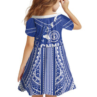 Northern Mariana Islands Kid Short Sleeve Dress Chamorro Warrior Tribal Pattern LT05 - Polynesian Pride