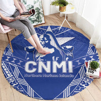 Northern Mariana Islands Round Carpet Chamorro Warrior Tribal Pattern LT05 - Polynesian Pride