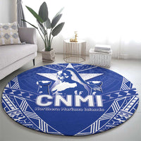 Northern Mariana Islands Round Carpet Chamorro Warrior Tribal Pattern LT05 - Polynesian Pride