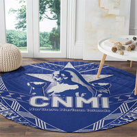 Northern Mariana Islands Round Carpet Chamorro Warrior Tribal Pattern LT05 - Polynesian Pride