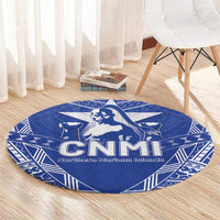 Northern Mariana Islands Round Carpet Chamorro Warrior Tribal Pattern LT05 - Polynesian Pride