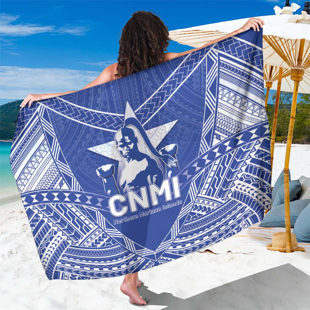 Northern Mariana Islands Sarong Chamorro Warrior Tribal Pattern LT05 One Size 44 x 66 inches Blue - Polynesian Pride