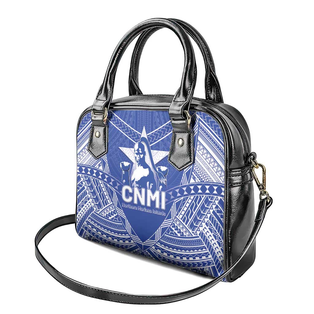 Northern Mariana Islands Shoulder Handbag Chamorro Warrior Tribal Pattern LT05 - Polynesian Pride