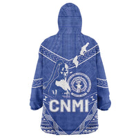 Northern Mariana Islands Wearable Blanket Hoodie Chamorro Warrior Tribal Pattern LT05 - Polynesian Pride