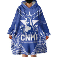 Northern Mariana Islands Wearable Blanket Hoodie Chamorro Warrior Tribal Pattern LT05 - Polynesian Pride