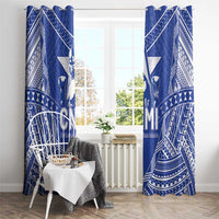 Northern Mariana Islands Window Curtain Chamorro Warrior Tribal Pattern LT05 - Polynesian Pride
