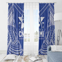 Northern Mariana Islands Window Curtain Chamorro Warrior Tribal Pattern LT05 - Polynesian Pride