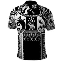Polynesia Maui Tattoo Inspired Polo Shirt Black Version LT05 - Polynesian Pride