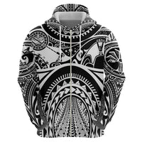 Polynesia Maui Tattoo Inspired Zip Hoodie Black Version LT05 - Polynesian Pride