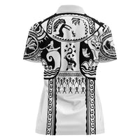 Polynesia Maui Tattoo Inspired Women Polo Shirt White Version LT05 - Polynesian Pride