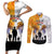 Australia And New Zealand ANZAC Day Couples Matching Short Sleeve Bodycon Dress and Long Sleeve Button Shirt Lest We Forget LT05 Yellow - Polynesian Pride