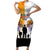 Australia And New Zealand ANZAC Day Short Sleeve Bodycon Dress Lest We Forget LT05 Long Dress Yellow - Polynesian Pride