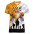 Australia And New Zealand ANZAC Day Women V Neck T Shirt Lest We Forget LT05 Female Yellow - Polynesian Pride