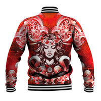Hawaii Goddess Of Fire Madame Pele Baseball Jacket Polynesian Style LT05 - Polynesian Pride