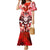 Hawaii Goddess Of Fire Madame Pele Family Matching Mermaid Dress and Hawaiian Shirt Polynesian Style LT05 Mom's Dress Red - Polynesian Pride