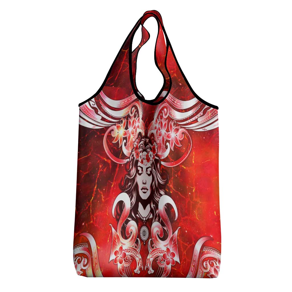 Hawaii Goddess Of Fire Madame Pele Grocery Bag Polynesian Style LT05 - Polynesian Pride