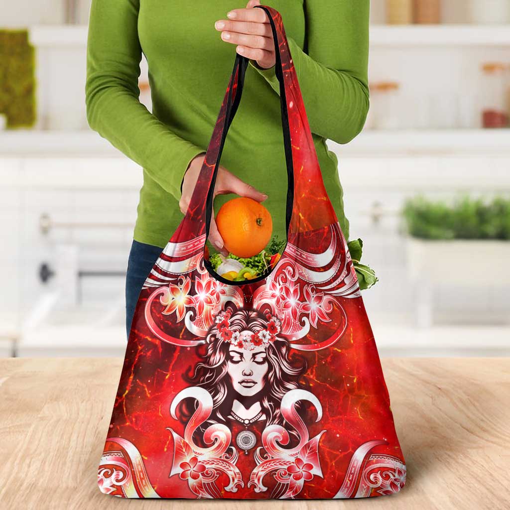 Hawaii Goddess Of Fire Madame Pele Grocery Bag Polynesian Style LT05 - Polynesian Pride