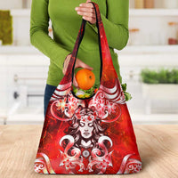 Hawaii Goddess Of Fire Madame Pele Grocery Bag Polynesian Style LT05 - Polynesian Pride
