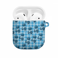Blue Palaka Hawaii AirPods Case Hawaiian Lehua Blossoms LT05 Blue - Polynesian Pride