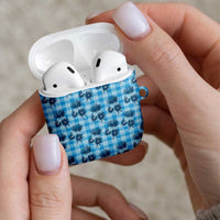 Blue Palaka Hawaii AirPods Case Hawaiian Lehua Blossoms LT05 - Polynesian Pride