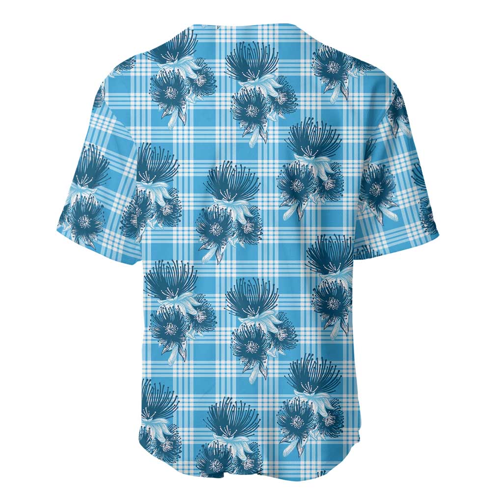 Blue Palaka Hawaii Baseball Jersey Hawaiian Lehua Blossoms LT05 - Polynesian Pride