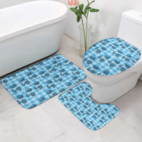Blue Palaka Hawaii Bathroom Set Hawaiian Lehua Blossoms LT05 - Polynesian Pride