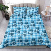 Blue Palaka Hawaii Bedding Set Hawaiian Lehua Blossoms LT05 - Polynesian Pride
